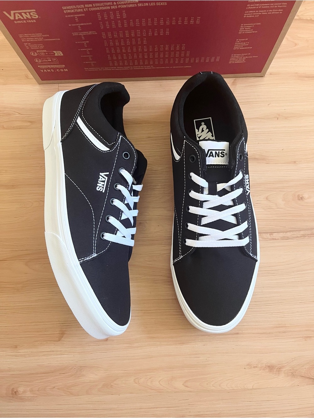 Vans Seldan Canvas Black white Men US 13.0